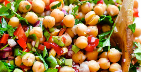 Moroccan Lettuce Chickpea Salad