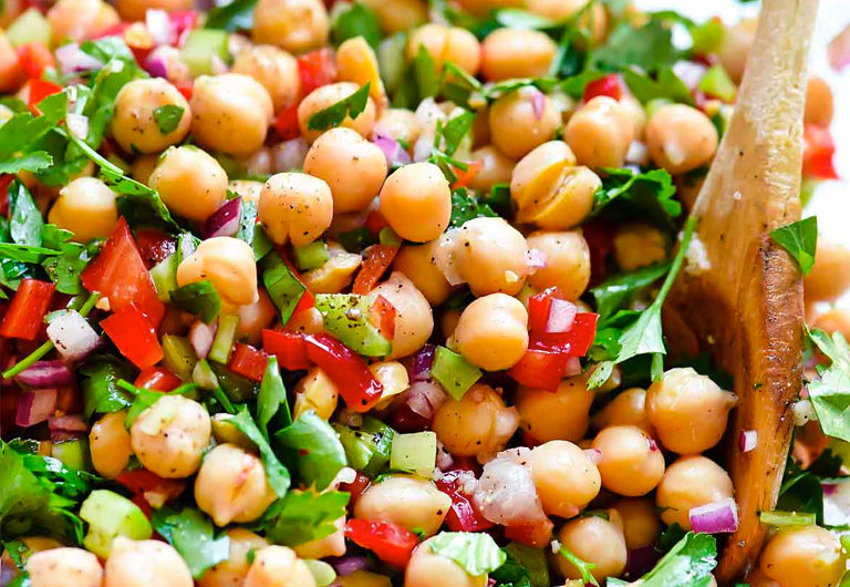 Moroccan Lettuce Chickpea Salad